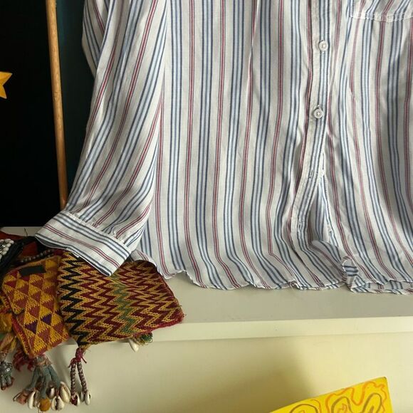 beachlunchlounge Multicolor Striped Blouse L - Picture 4 of 16